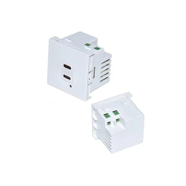 Dual Port TypeA+C Usb Charger Socket Module 4.2A