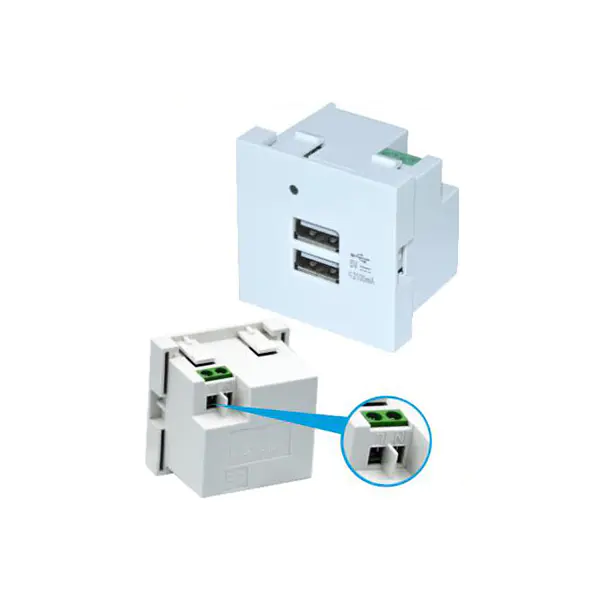 TypeA+A Usb Charger Socket Module Met LED Licht 2.1A